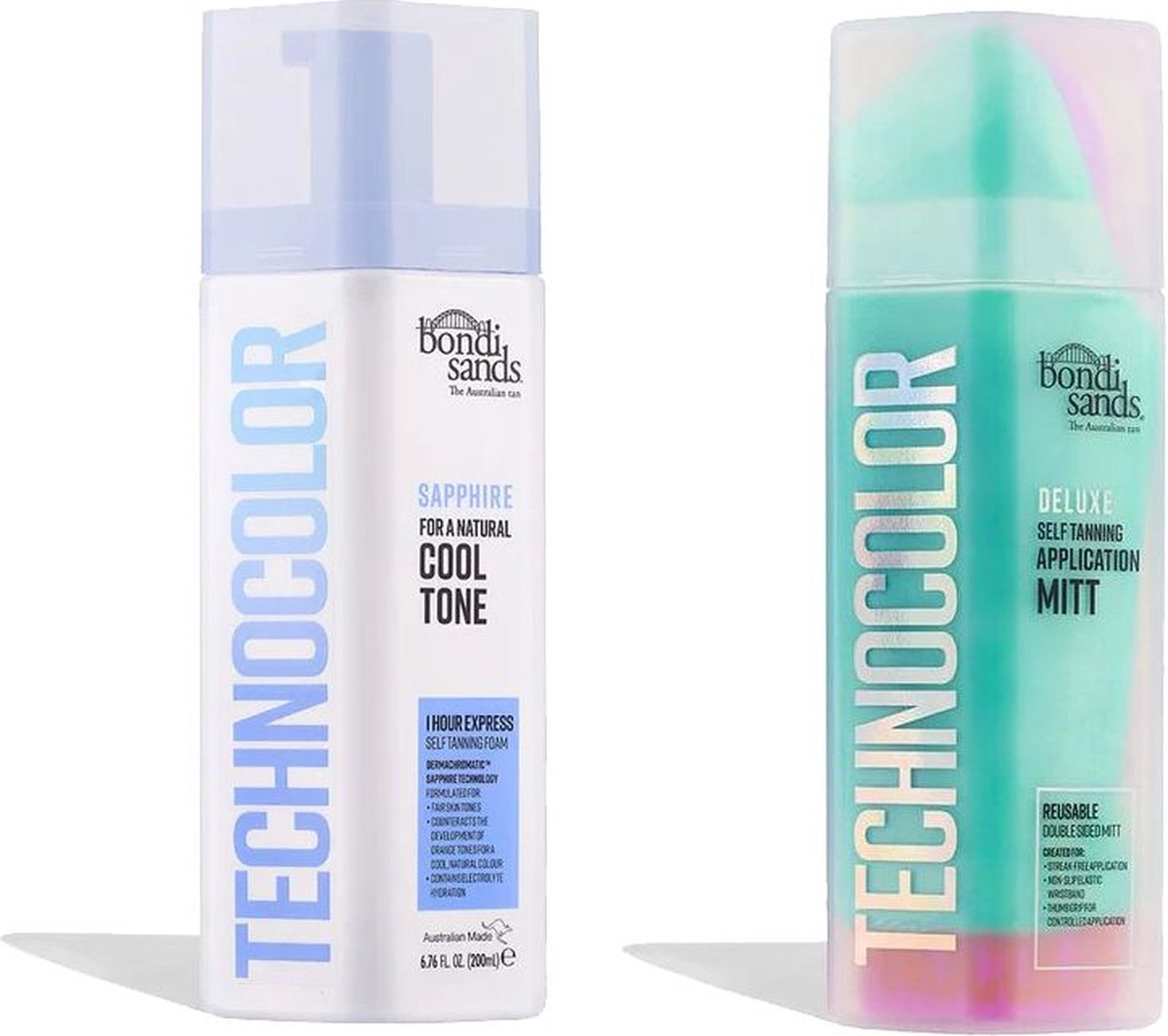 Bondi Sands Technocolor 1 Hour Express Self Tanning Foam - Sapphire- 200ml + Technocolor Application Mitt