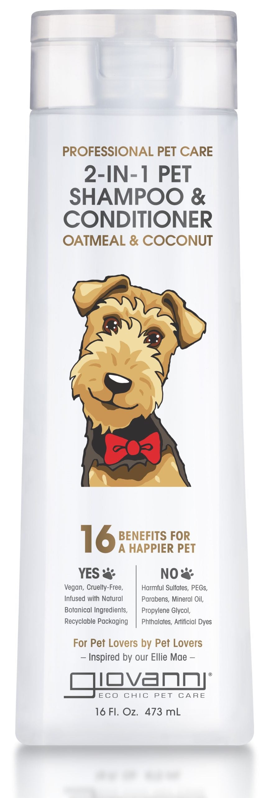 GC - Professional Pet 2-in-1 Shampoo & Conditioner - Oatmeal & Co cconut - 473ml