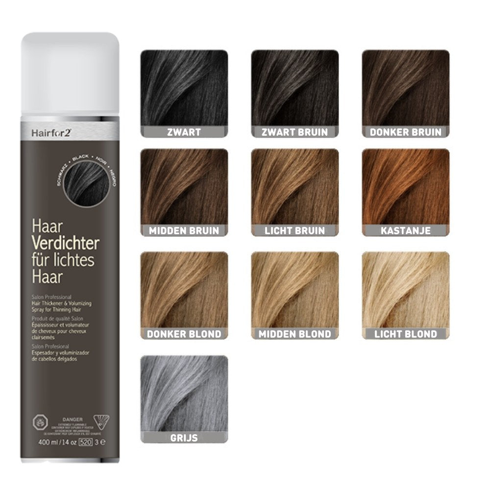Hairfor2 Colorspray - 400 ml - Zwart