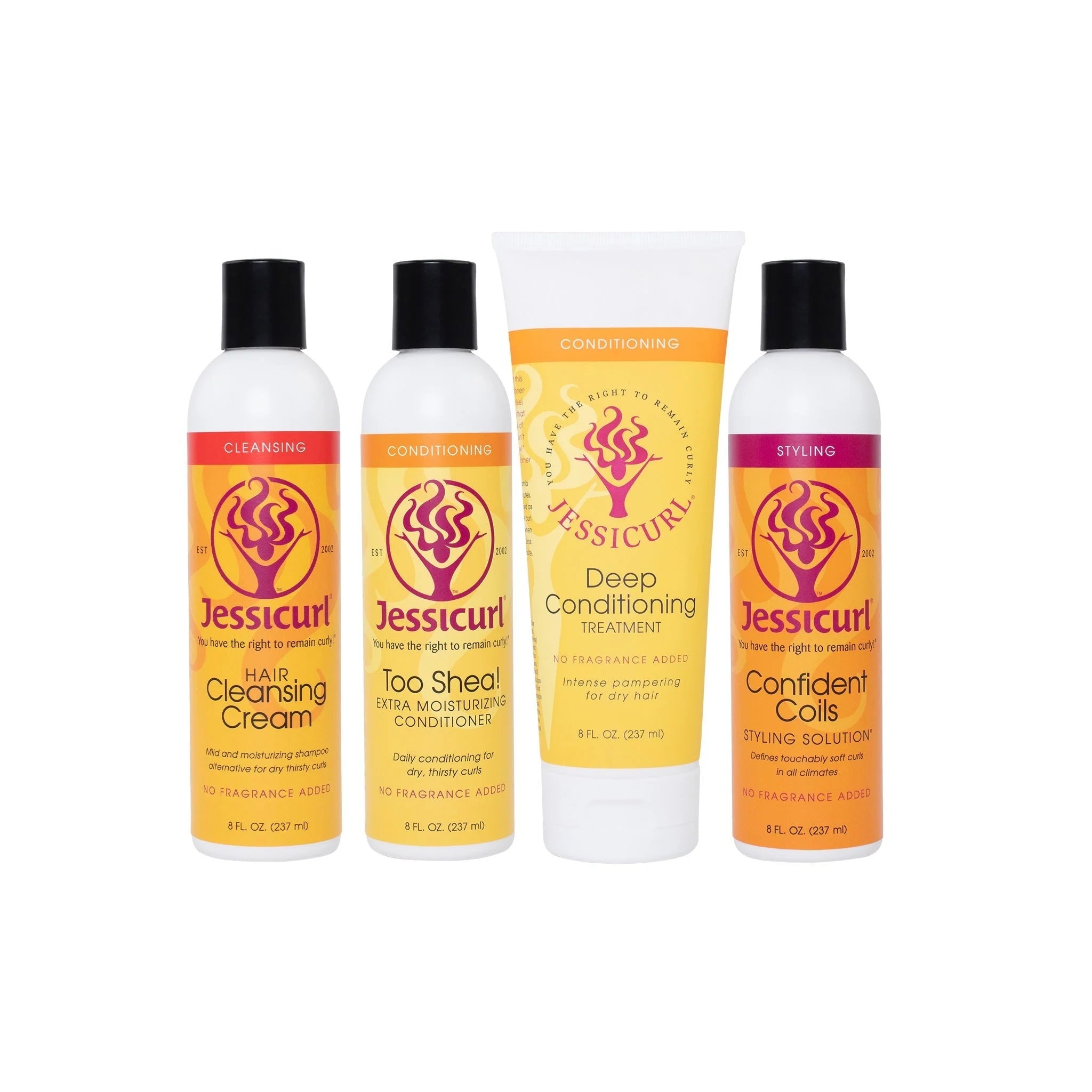 JessiCurl - Confidence Collection - No Fragrance- 4x 237ml -- speciaal voor 'droge krullen'