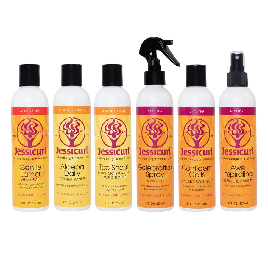 JessiCurl - Light & Luminous Collection - No Fragrance - 6 x 237ml - speciaal voor fijne golven krullen