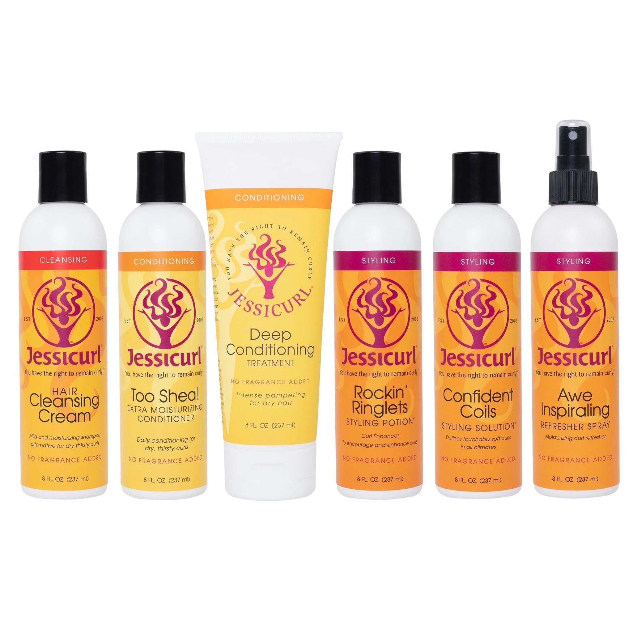 JessiCurl - Rich & Radiant Collection - Citrus Lavender - 6 x 237ml - speciaal voor dikkere, droge krullen