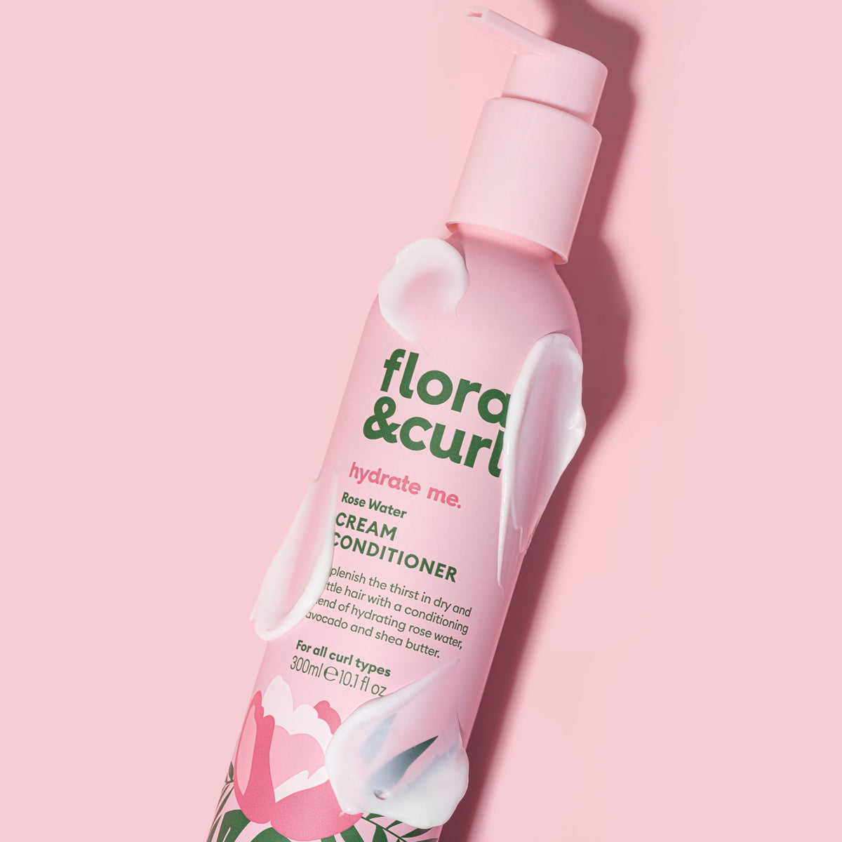 Flora & Curl Rose Water Cream Conditioner 300 ml, conditioner
