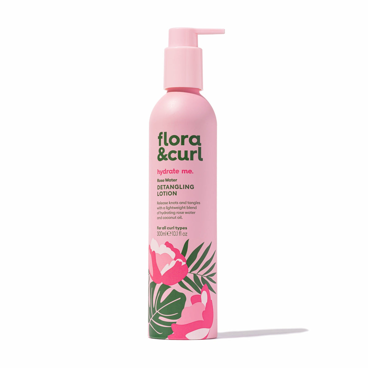 Flora & Curl Rose Water Detangling Lotion 300 ml, leave-in conditioner