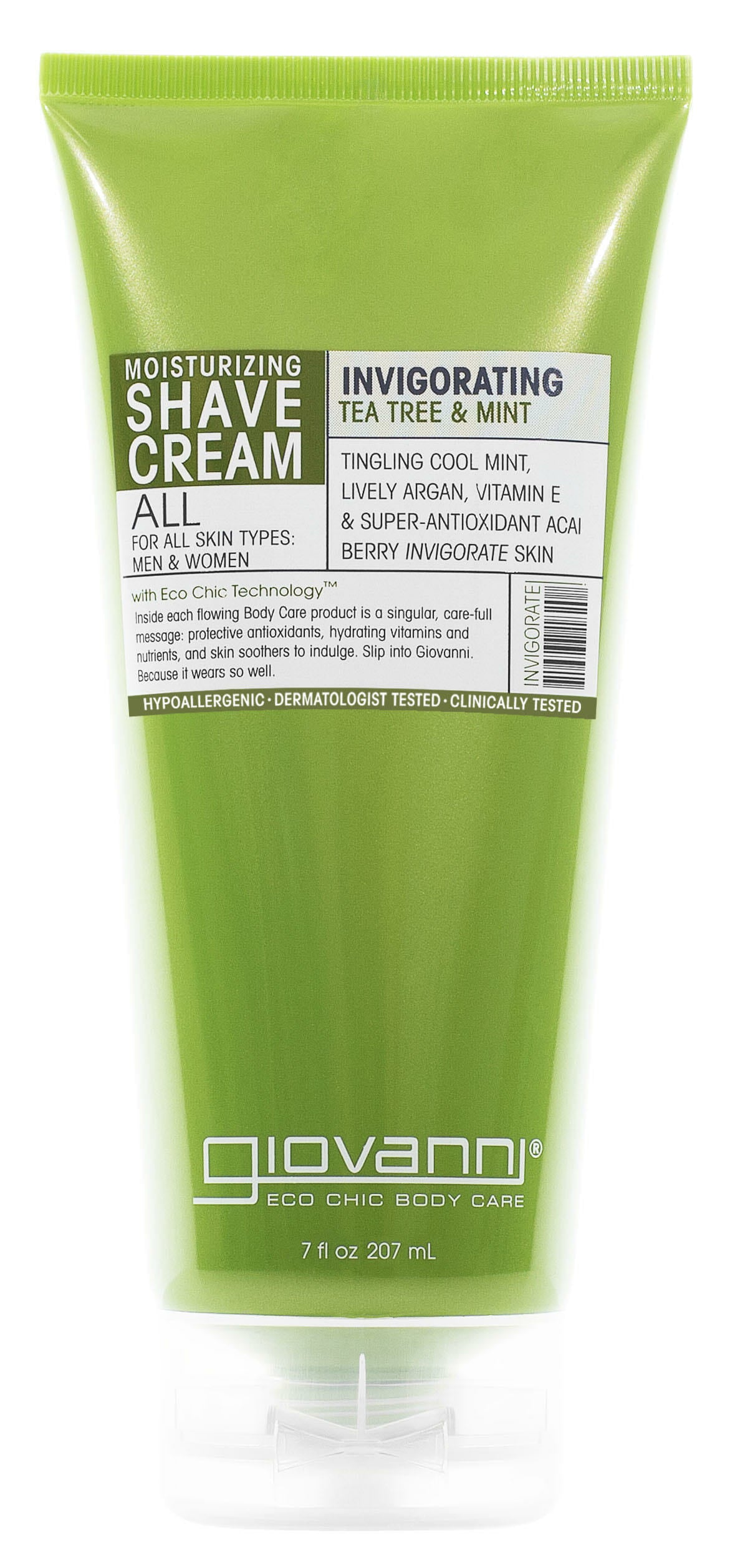 Giovanni Cosmetics - MOISTURIZING SHAVE CREAM Tea Tree & Mint (Invigorating) 207 ml