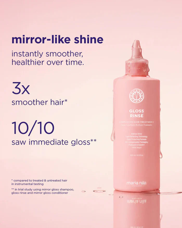 Maria Nila Gloss Rinse 200ml - maakt de haarschubben glad en verzegelt ze