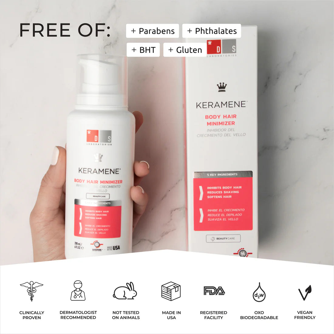 DS Laboratories Keramene Body Hair Minimizer