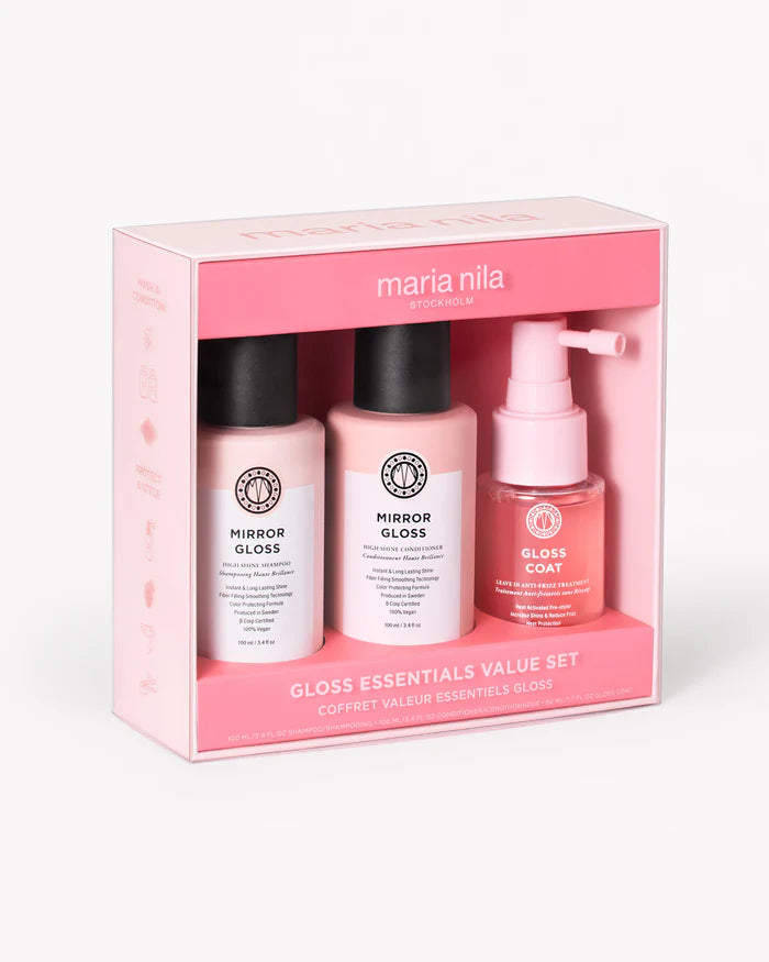 Maria Nila Mirror Gloss Essentials Value Set - shampoo, conditioner en glansverzorging