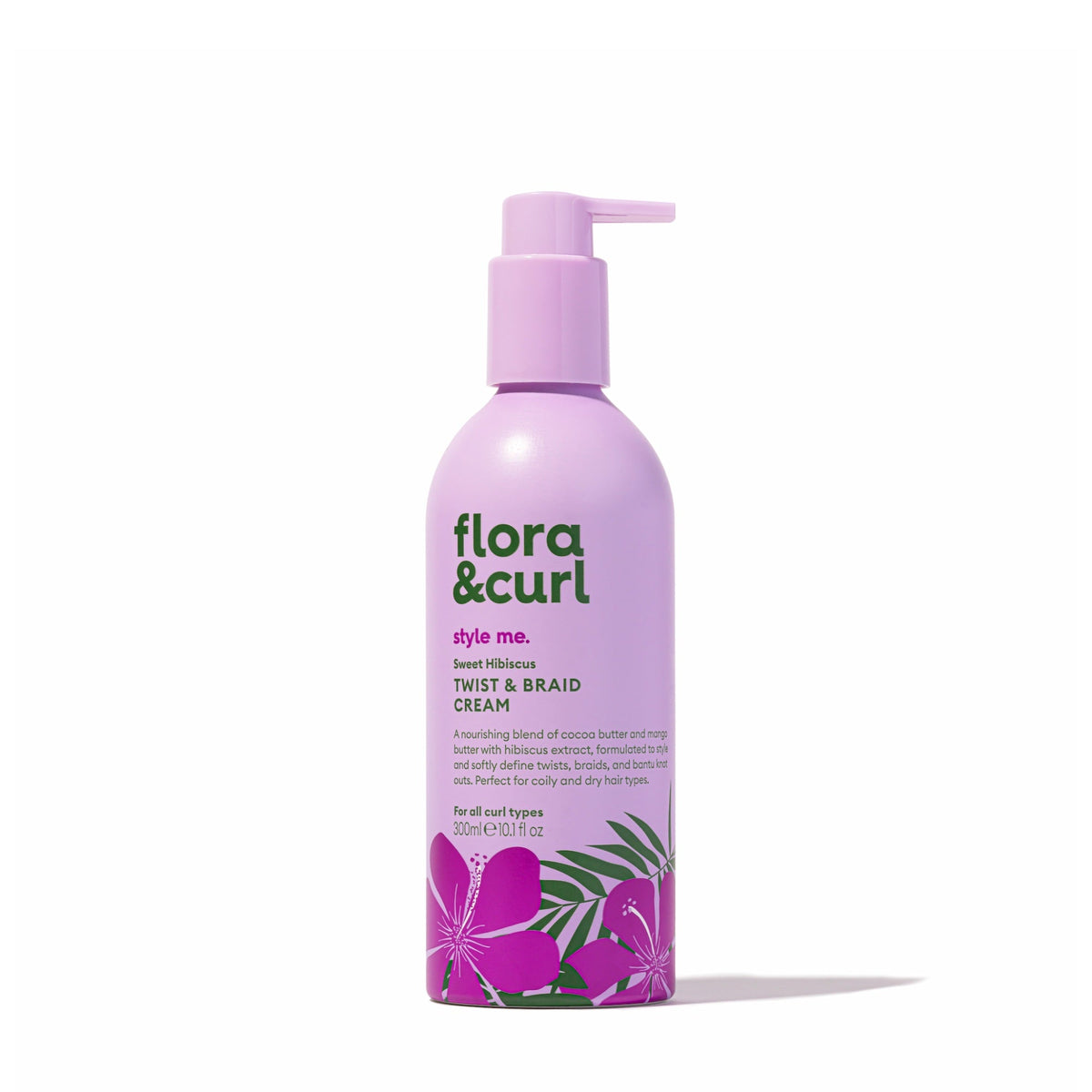 Flora & Curl Sweet Hibiscus Twist & Braid Cream 300 ml, stylingcrème