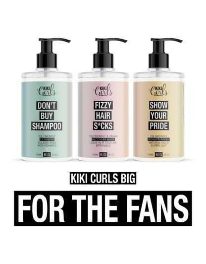 KIKI Curls Combi set BIG ( #1 Cleanser, #2 Mask, #3 Wonder finish)- 3x 750ml