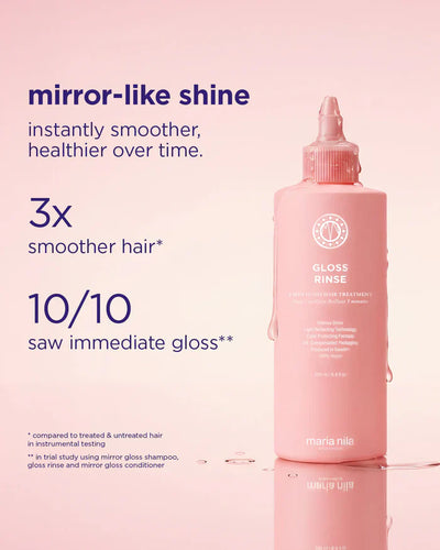 Maria Nila Gloss Rinse 200ml - maakt de haarschubben glad en verzegelt ze