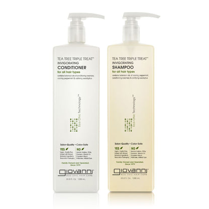 Giovanni Cosmetics - Tea Tree Hair Care Set - Shampoo & Conditioner