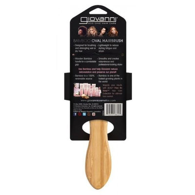 Giovanni Cosmetics - Hair Brush - Bamboo Oval Hair Brush with Nylon Bristles