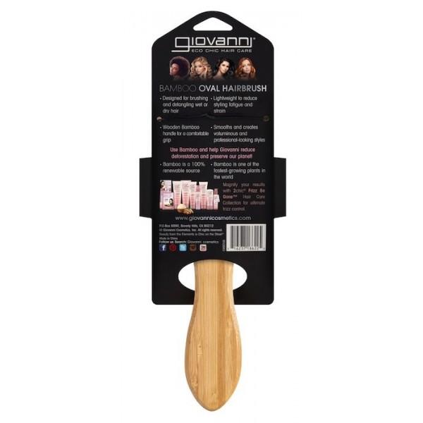 Giovanni Cosmetics - Hair Brush - Bamboo Oval Hair Brush with Nylon Bristles
