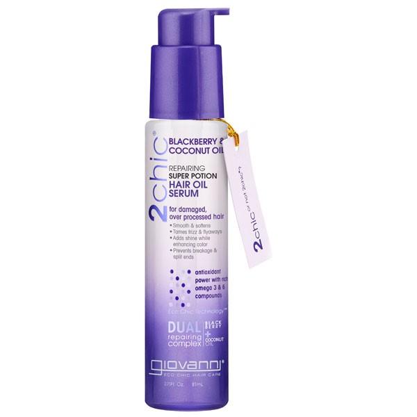 Giovanni Cosmetics - 2chic® - Repairing Super Potion Hair Oil Serum with Blackberry & Coconut Oil 81 ml