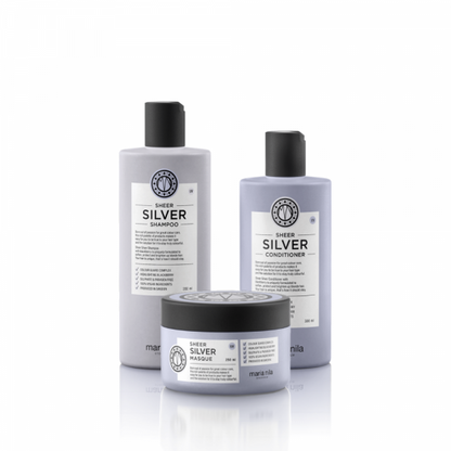 Maria Nila Sheer Silver Care Set met Masque (Shampoo + Conditioner + Masker)