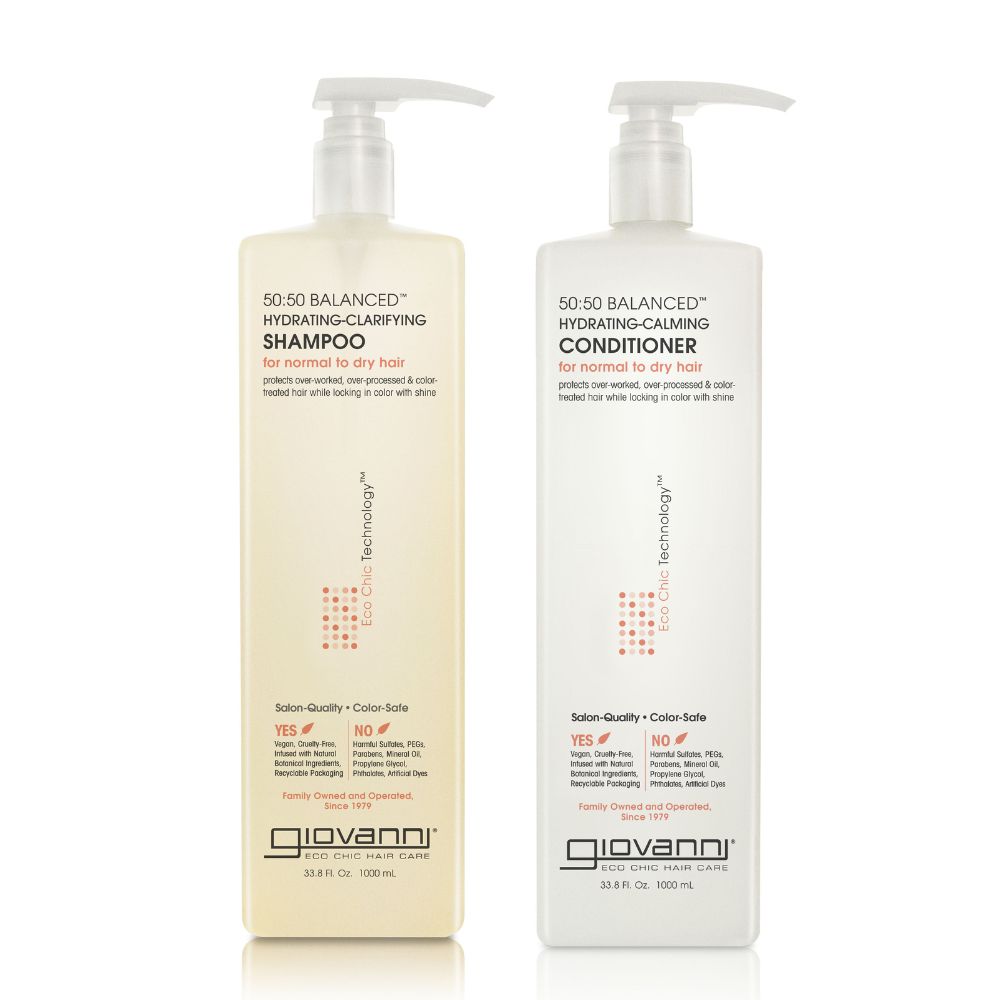 Giovanni Cosmetics - 50:50 Balanced Hair Care Set - Shampoo & Conditioner voor normaal tot droog haar