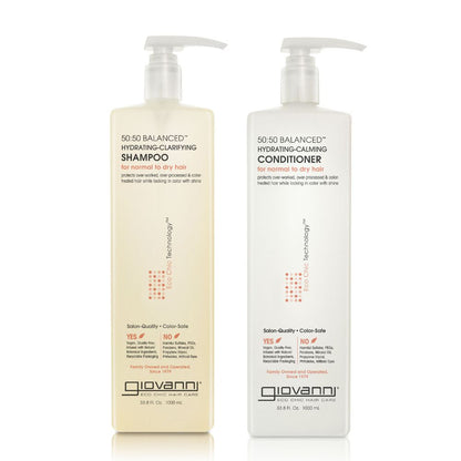 Giovanni Cosmetics - 50:50 Balanced Hair Care Set - Shampoo & Conditioner voor normaal tot droog haar