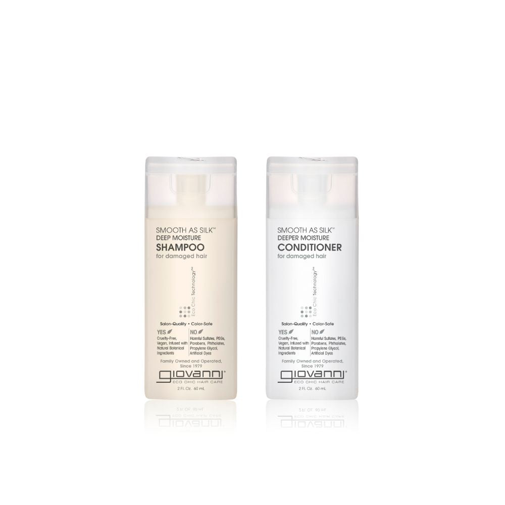 Giovanni Cosmetics - Smooth as Silk Hair Care Set - Shampoo & Conditioner voor beschadigd haar