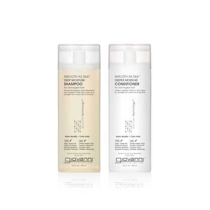 Giovanni Cosmetics - Smooth as Silk Hair Care Set - Shampoo & Conditioner voor beschadigd haar