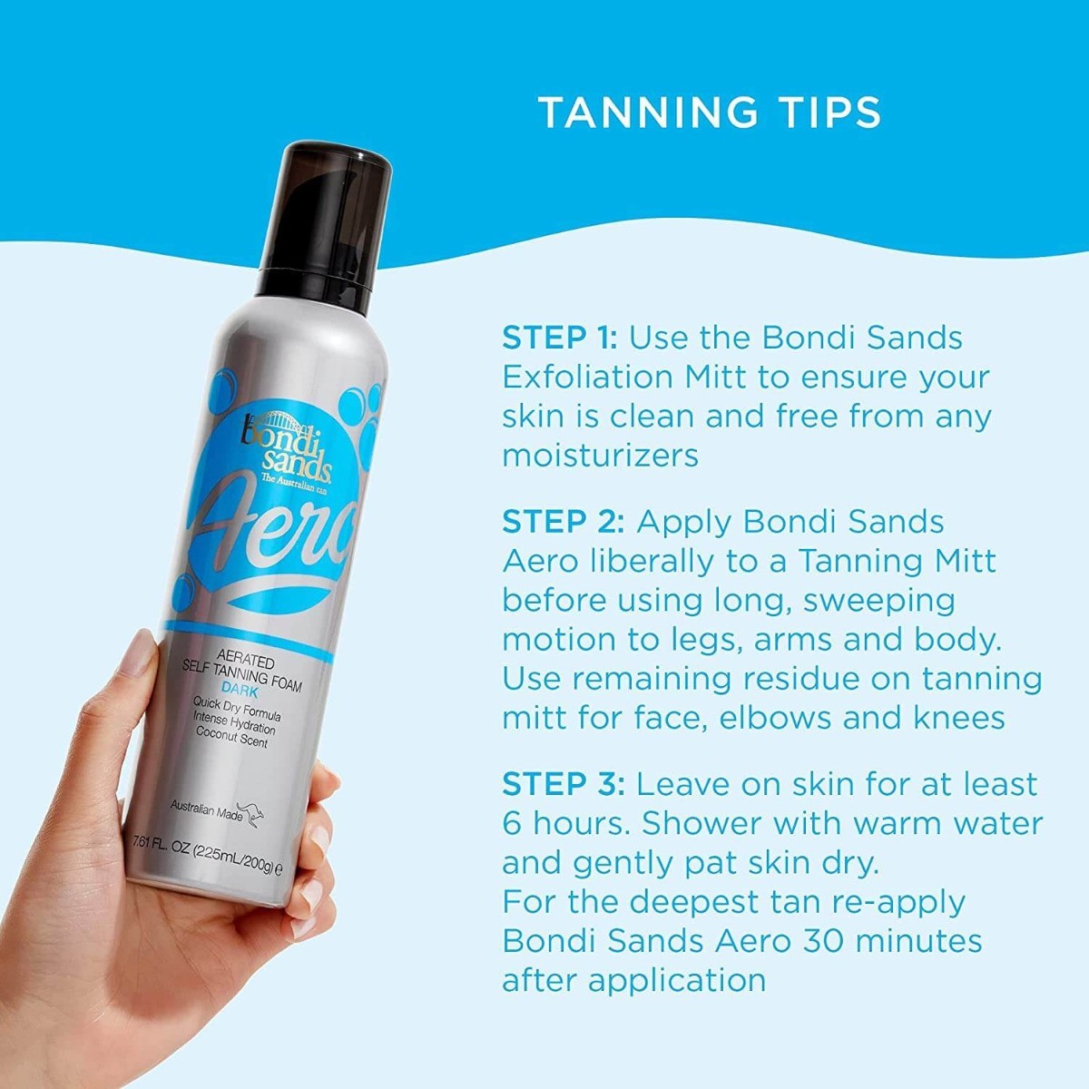 Bondi Sands - Aero Self Tanning Foam - Dark - 225ml