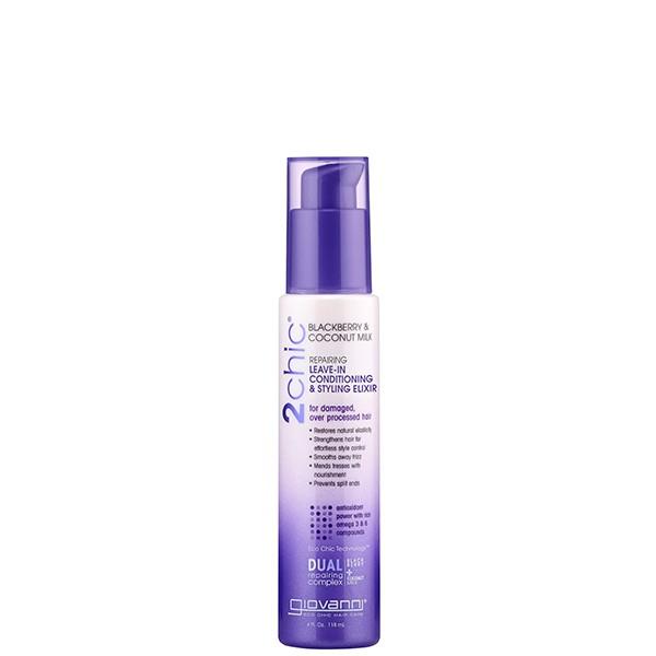 Giovanni Cosmetics - 2chic® - Repairing Leave-In Conditioning & Styling Elixir with Blackberry & Coconut Milk 118 ml